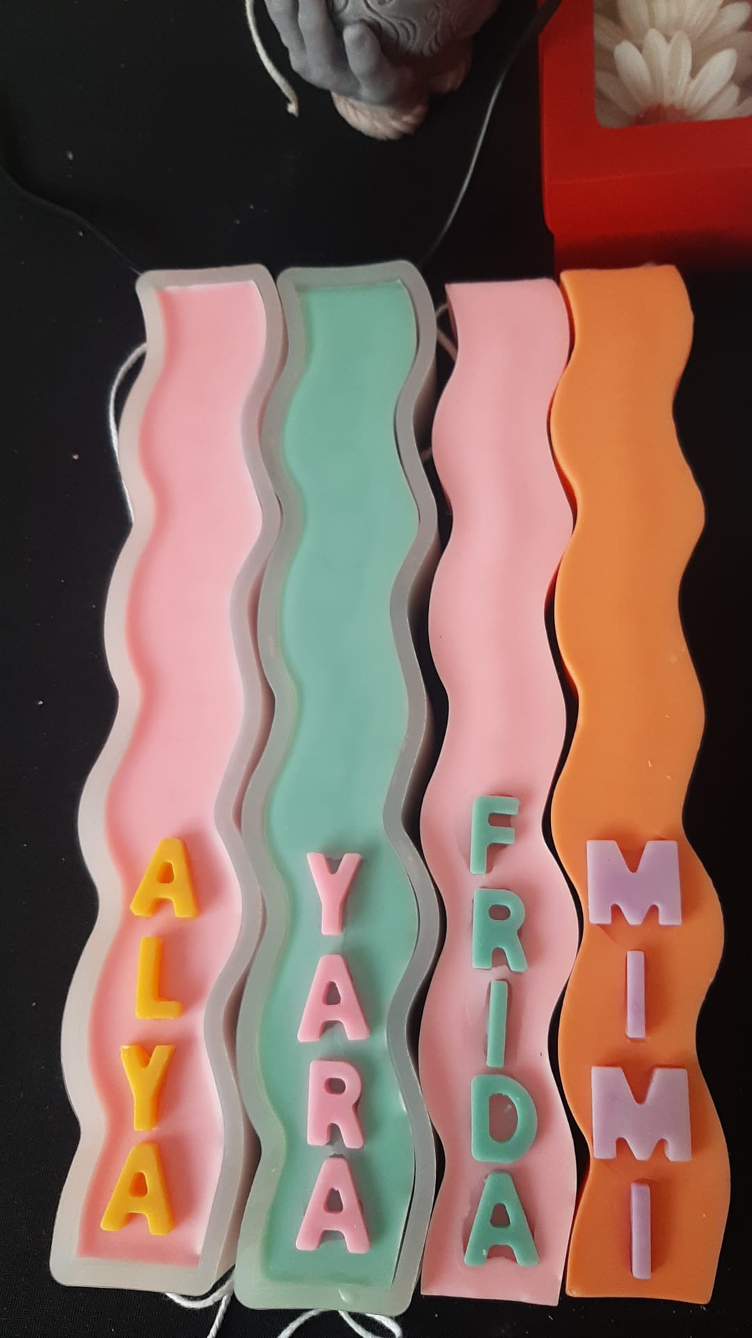 Velas ondulada personalizadas