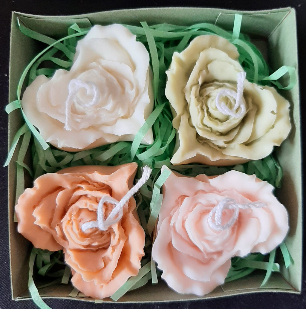 A Breath of Calm and Earth – Box of Scented Handmade Roses