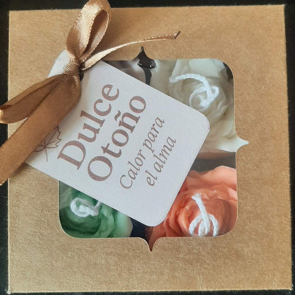Dulce Otoño – Caja Decorativa con Rosas de Cera Perfumadas
