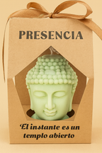 Vela Buda Grande Artesanal en Cera de Soja – Decoración Zen y Espiritual