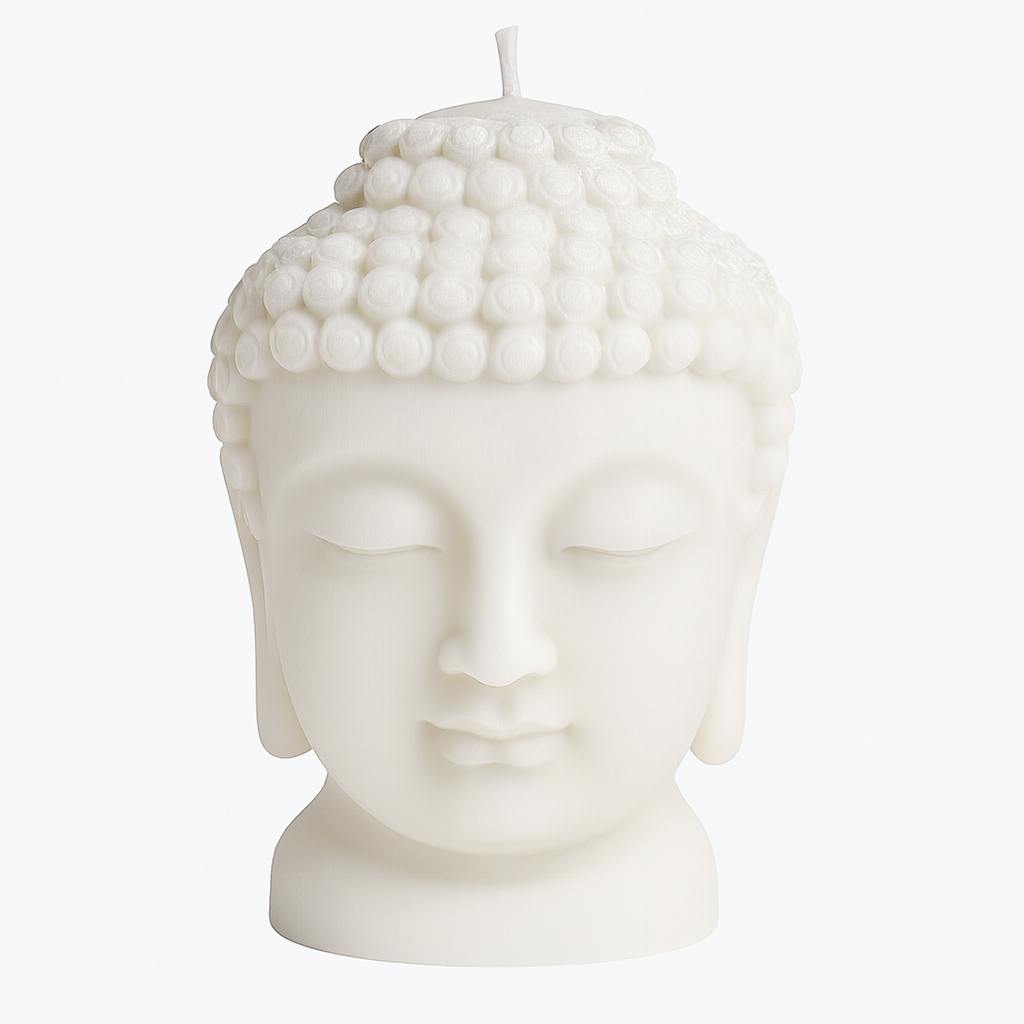 Vela Buda Grande Artesanal en Cera de Soja – Decoración Zen y Espiritual