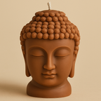 Vela Buda Grande Artesanal en Cera de Soja – Decoración Zen y Espiritual
