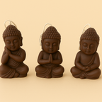 Pack of 3 Mini Buddhas – Zen Decoration and Spiritual Energy
