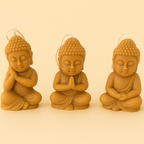 Pack of 3 Mini Buddhas – Zen Decoration and Spiritual Energy