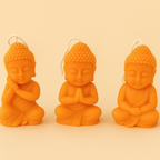 Pack of 3 Mini Buddhas – Zen Decoration and Spiritual Energy