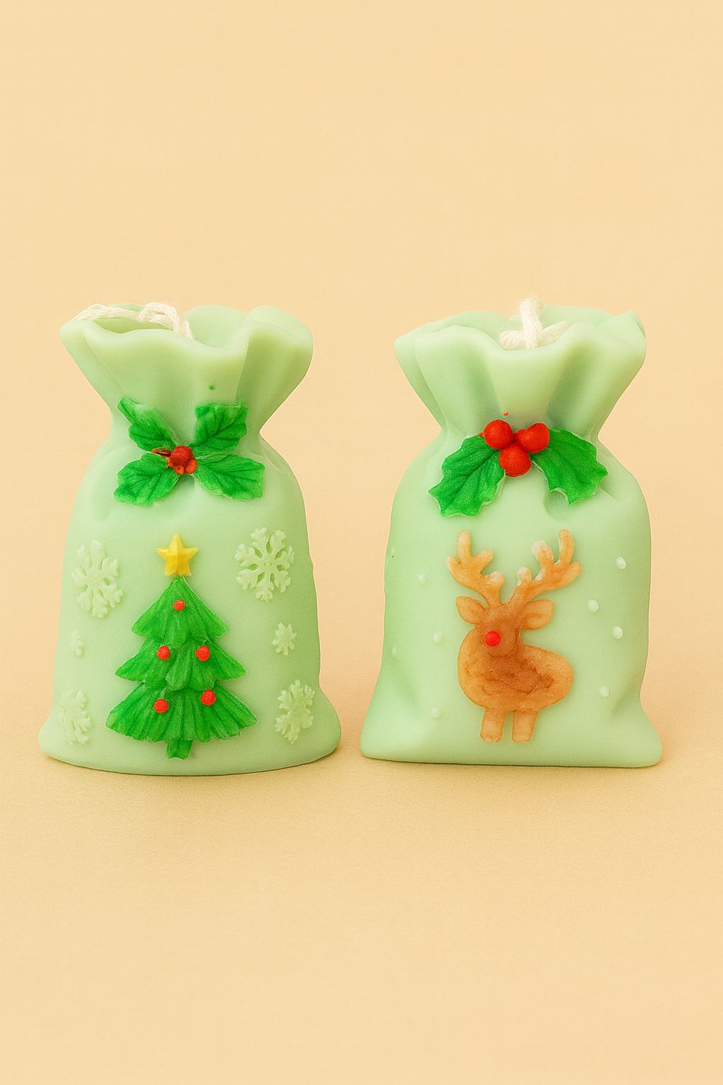 Vela Saco Navideño – Modelo Árbol y Reno