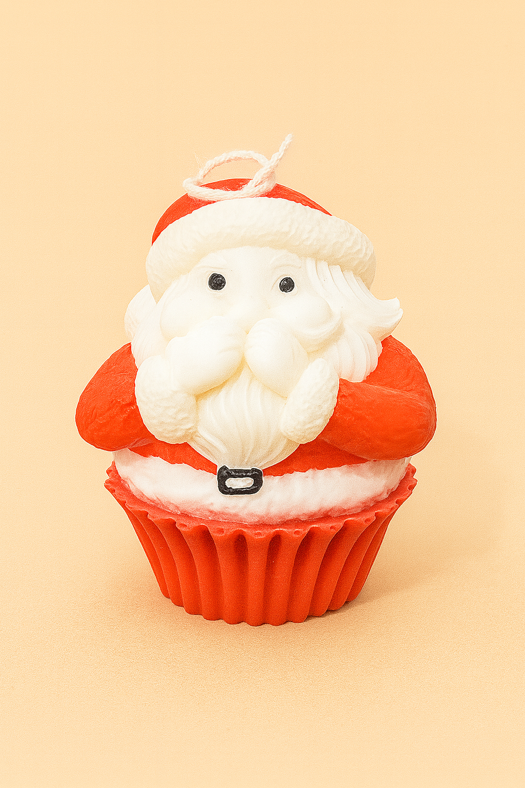 Vela Cupcake de Papá Noel – Edición Dulce Navidad