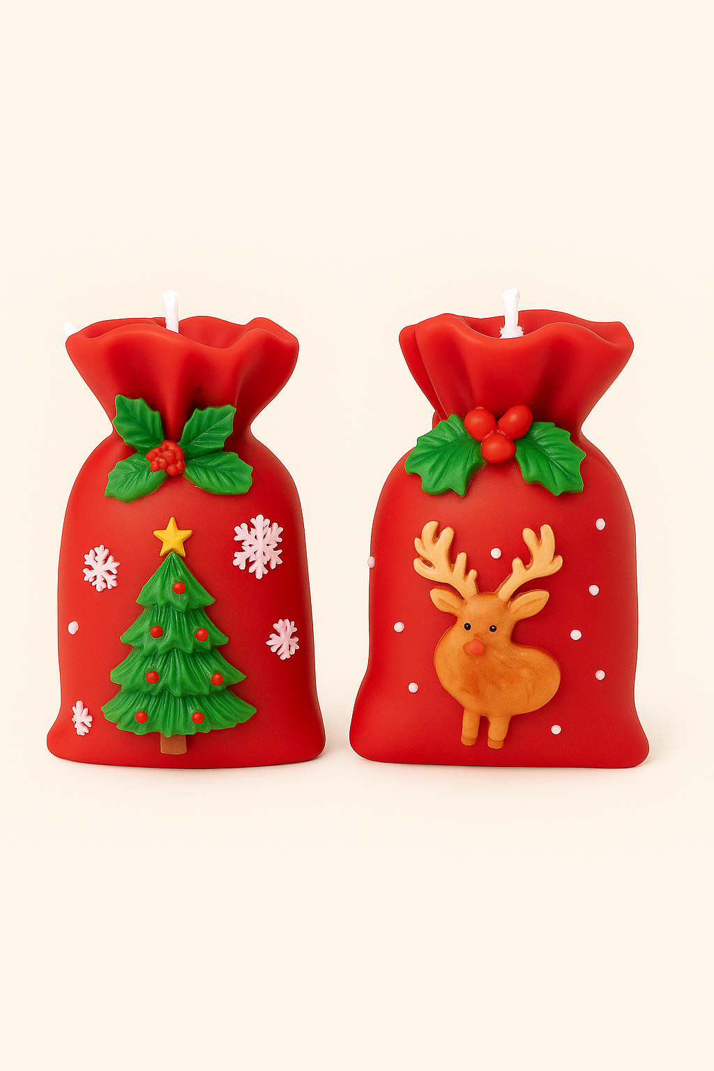 Vela Saco Navideño – Modelo Árbol y Reno
