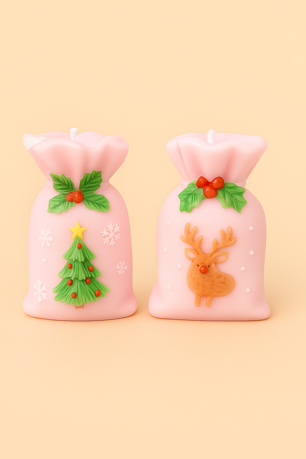 Vela Saco Navideño – Modelo Árbol y Reno